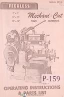 Peerless-Peerless 7\", 11\", 14\", Mechani-Cut Saw Machine Operation & Parts Manual 1957-11\"-14\"-7\"-01